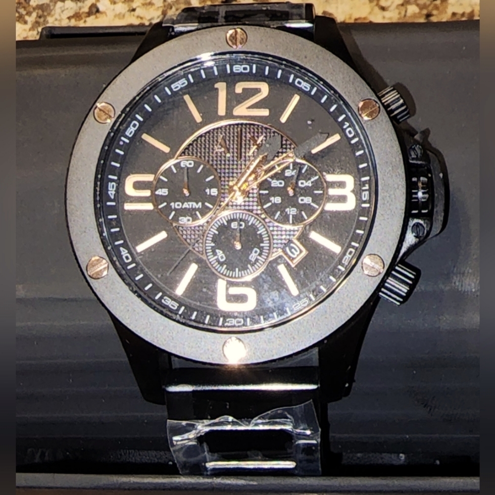 Armani Exchange Black Stainless Steel Watch Special Edition